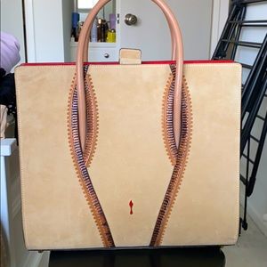 Laboitin Paloma Large tote bag (suede)